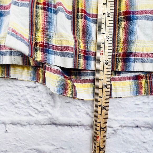 NOT FOR SALE  Royal Robbins Button Up Shirt Men's Medium Multicolor Plaid Short - Picture 8 of 10